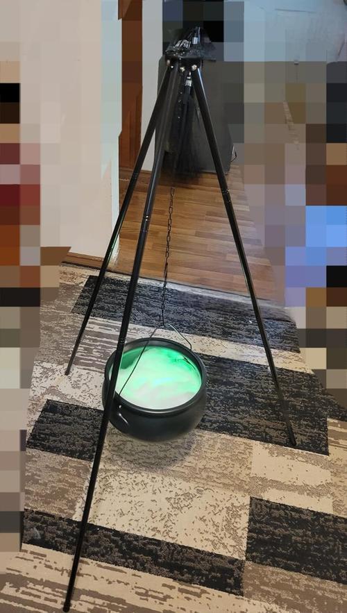 Halloween Witches Cauldron On Tripod – Large Witches Cauldron With Lights Mesh – Halloween Decorations Outdoor photo review