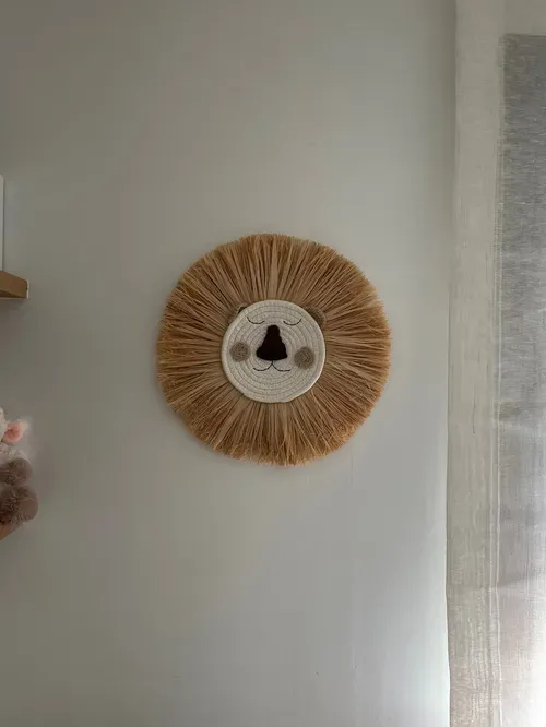 Handmade Nordic Lion Head Wall Hanging Ornament for Nursery Baby Room Decor photo review