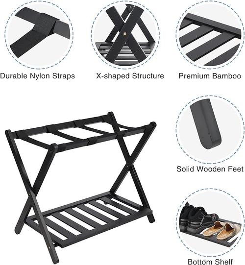 Heavy Duty Large Folding Luggage Holder Rack