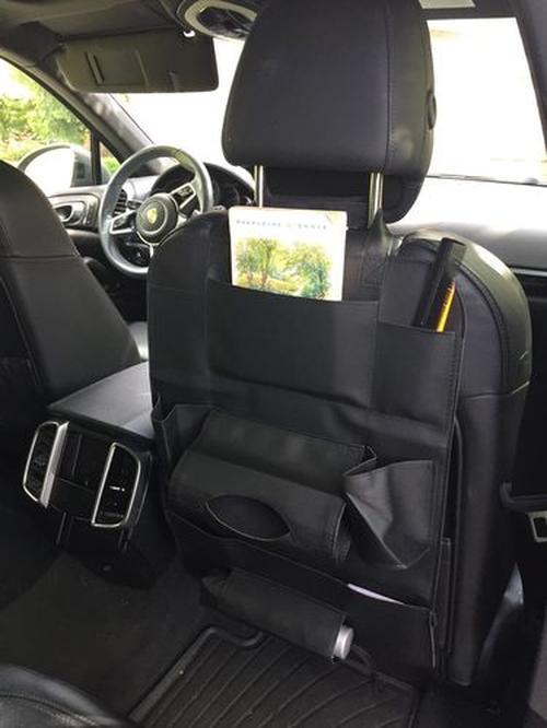 High Quality Anti-Scratch & Waterproof PU Leather Car Back Seat Organizer photo review