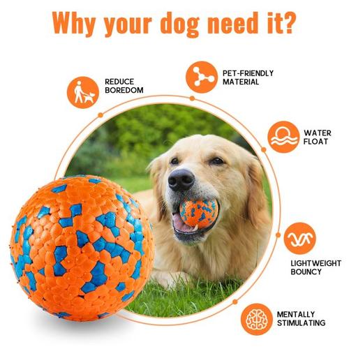 Interactive Dog Balls for Boredom &amp; Stimulation, Safer for Aggressive Chewers