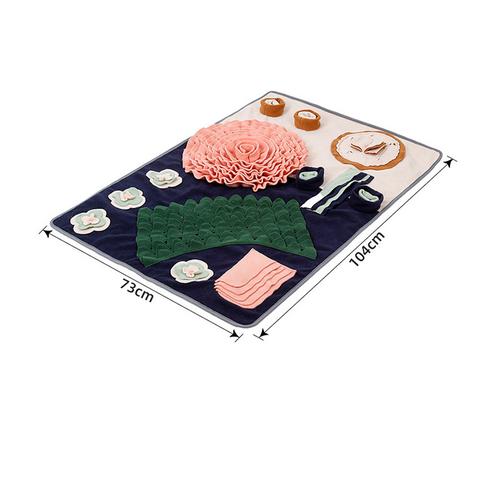 Interactive Dog Feed Mat with Non-Slip Bottom Pad for Natural Foraging Skills