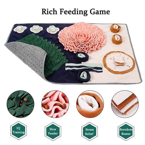 Interactive Dog Feed Mat with Non-Slip Bottom Pad for Natural Foraging Skills