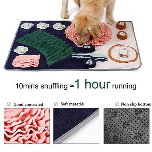 Interactive Dog Feed Mat with Non-Slip Bottom Pad for Natural Foraging Skills