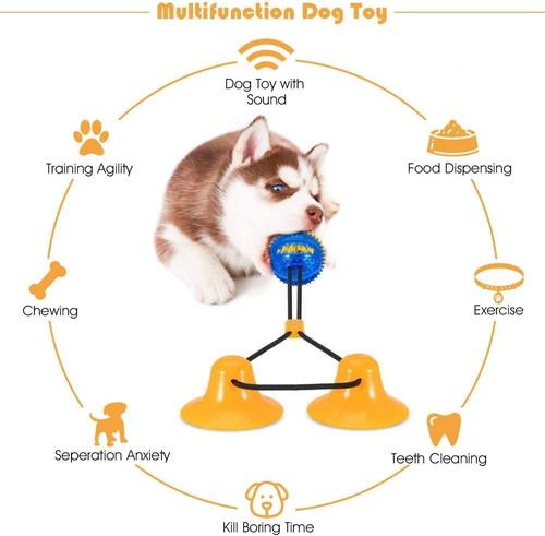 Interactive Suction Double Dog Toys for Molar Bite &amp; Chewing