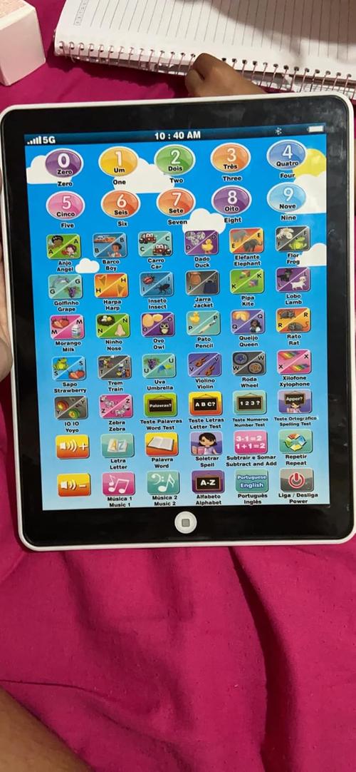 Kids Learning Pad/Tablet Interactive Toddler Toys with Words Numbers Alphabets Music English Electronic Educational Toy photo review