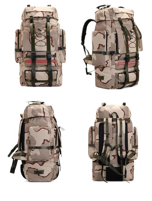 Large Camping Bag Army Backpack Men'S Outdoor Travel Shoulder Hiking Trekking Trip Luggage