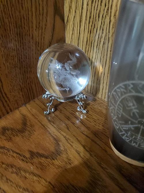 Laser Engraved Zodiac Crystal Ball photo review