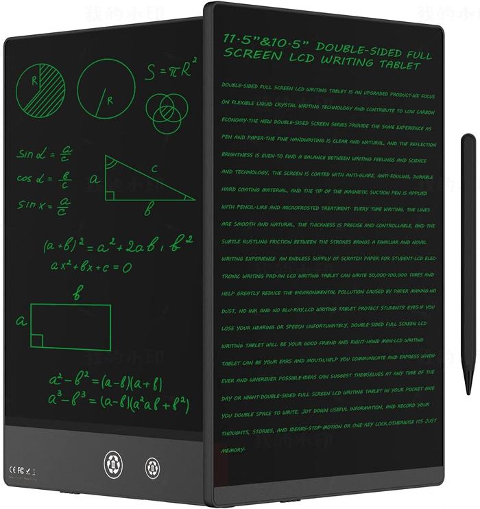 LCD Writing Tablet for Adults, 9.5″ LCD Writing Tablet, Double-Sided Full Screen, Erasable Digital Notepad