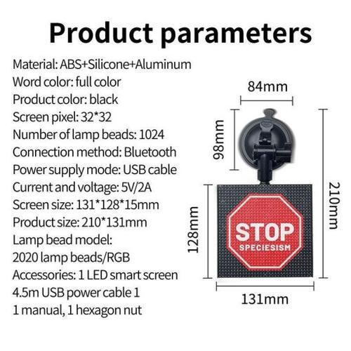 Led Display Car App Control Advertising Screen