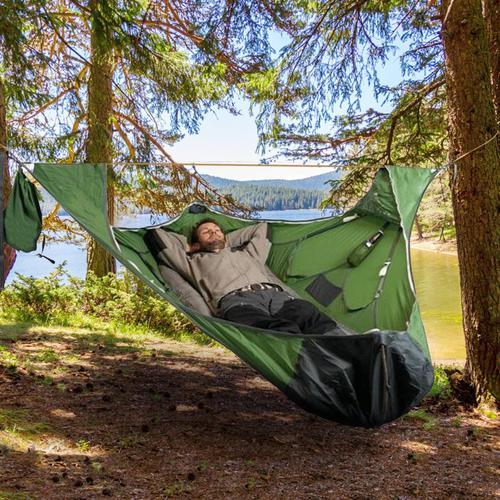 Long Lifespan Breathable Flat Lying Hammock Sleeping Bag Camping Equipment