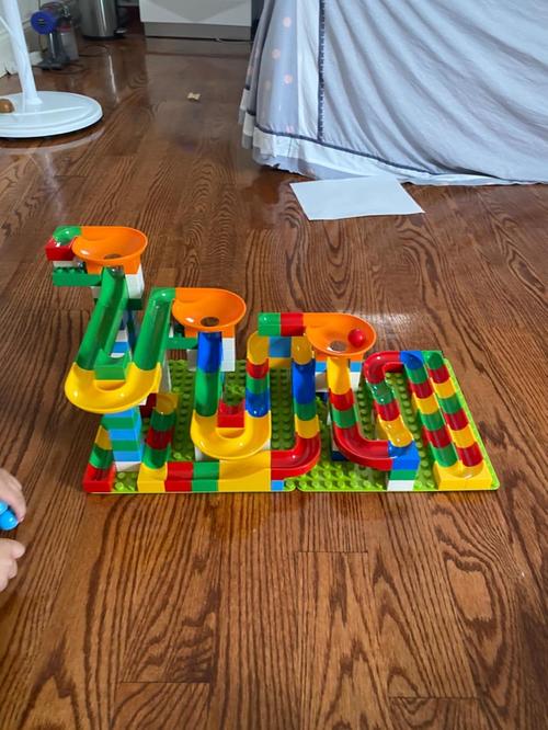 Marble Run Building Blocks, Classic Big Blocks STEM Toy Bricks Set Kids Race Track photo review