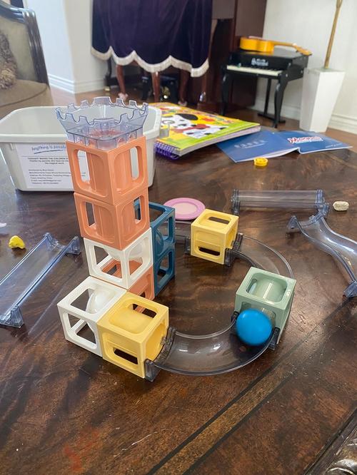 Marble Run for Kids, Magnetic Building Toy Stacking Block Sets, STEM Activities for Kids, Marble Maze Montessori Toys photo review