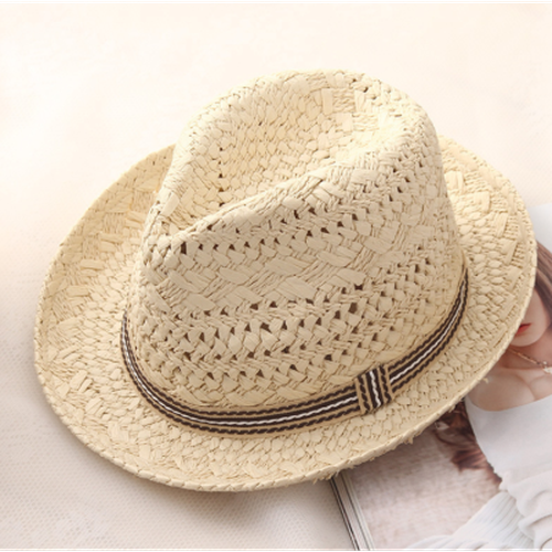 Mens Straw Fedora Hat Vintage Panama Hat