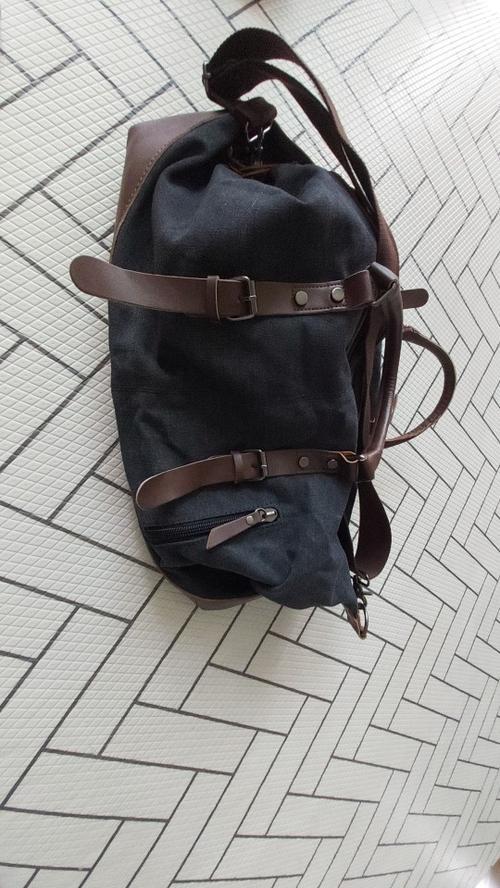 Men's Waxed Canvas Travel Duffle Bag - Waterproof, Durable, Stylish photo review