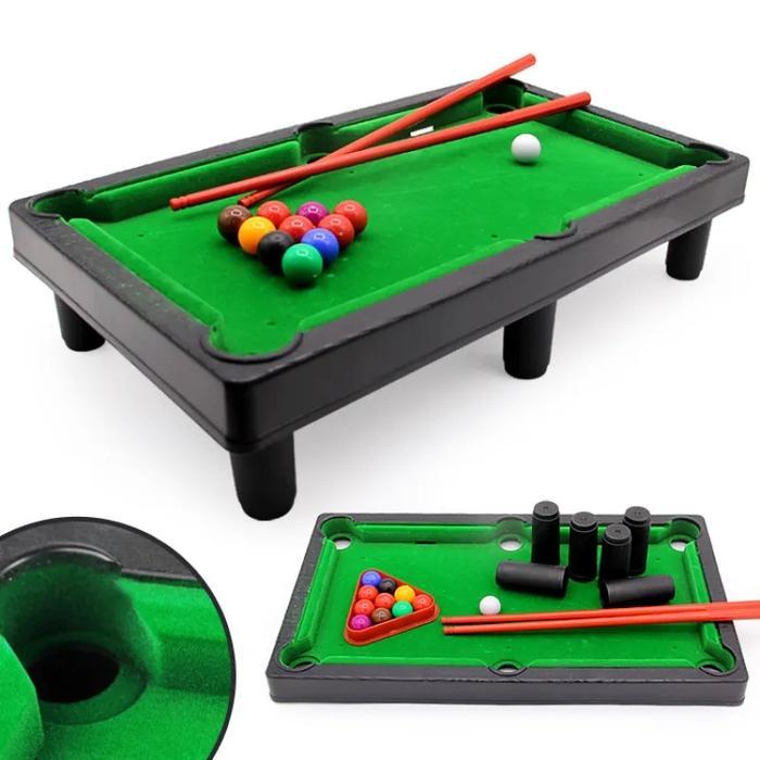 Mini Pool Table For Kids With 2 Pool Cues, Set Of Billiard Balls And Rack - Complete Small Pool Table Set For Children - Great Gift Idea For Boys And Girls