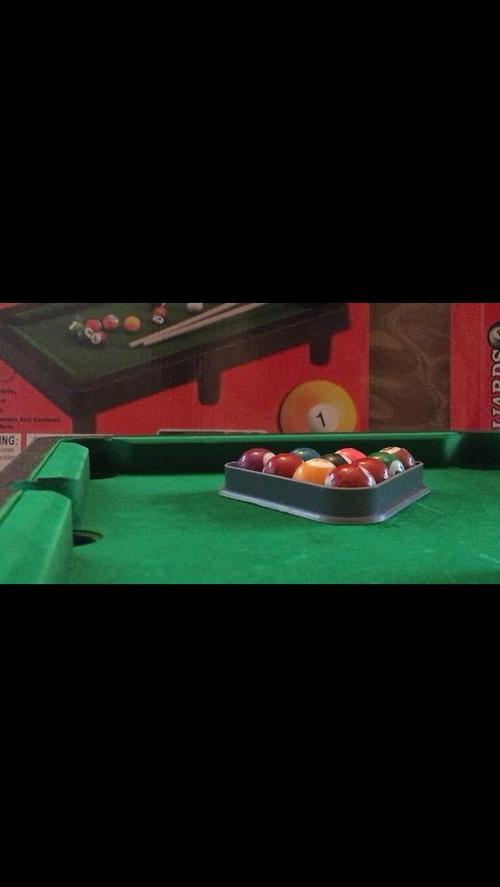 Mini Pool Table For Kids With 2 Pool Cues, Set Of Billiard Balls And Rack, Complete Small Pool Table Set For Children photo review