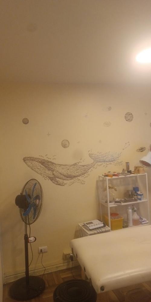 Minimalist 3D Whale Wall Stickers for Living Room Decor photo review