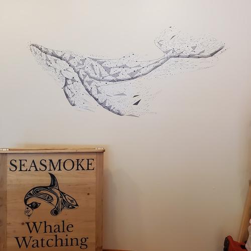 Minimalist 3D Whale Wall Stickers for Living Room Decor photo review