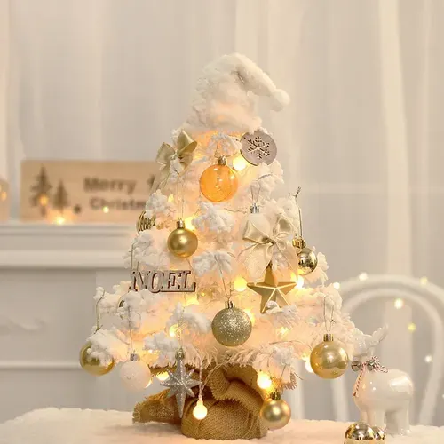 Movable LED Christmas Tree with Desktop Ornaments for Home Decoration