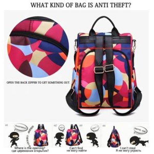 Multi-function anti-theft women's backpack