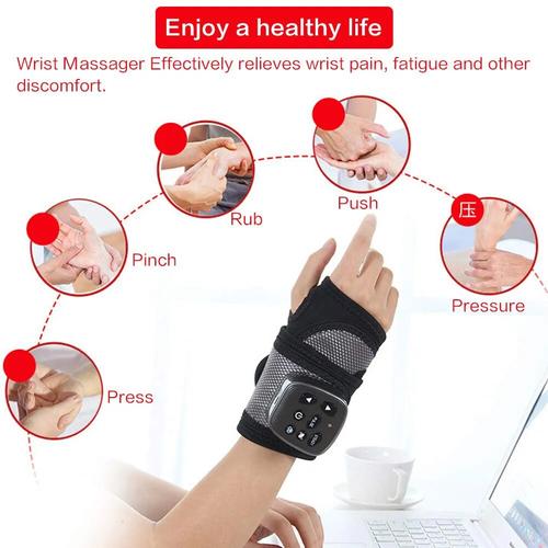 Multi-Function Wrist Massager with Vibration, Air Pressure, and Kneading