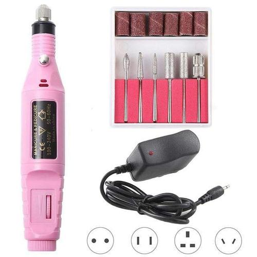 Multifunctional Electric Nail Drill Machine with 6 Bits for Acrylic Nail Art