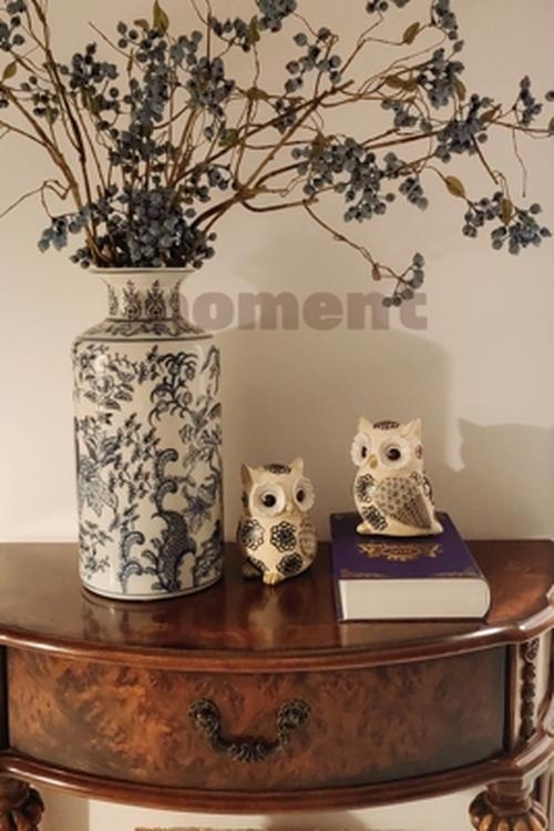 Nordic Cute Owl Resin Sculpture Figurine for Home Decor photo review