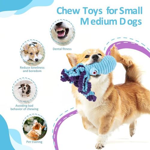 Octopus Dog Toys for Small Dogs - Chew, Play, and Teethe