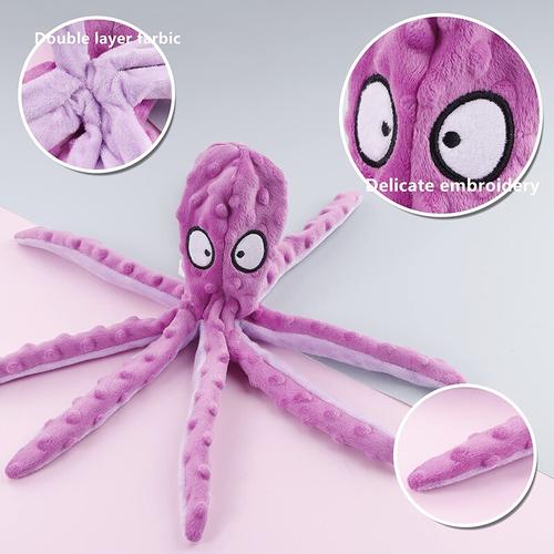 Octopus Plush Dog Toys for Teething - Soft, Durable, Interactive Chew Toys