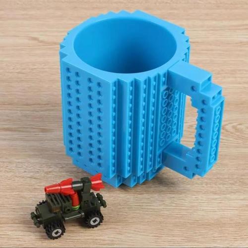 Original Build-On Brick Mug, DIY Block Puzzle Mug