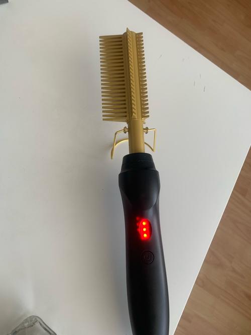 Brosse lissante Anti-brûlure Portable avec peigne chauffant pour boucler les cheveux photo review