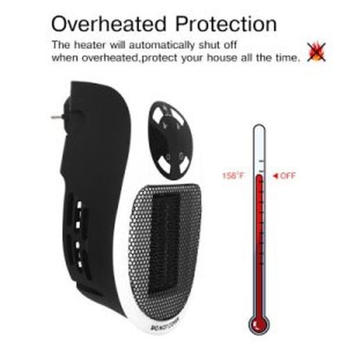 Portable Electric Fan Heater with Adjustable Thermostat