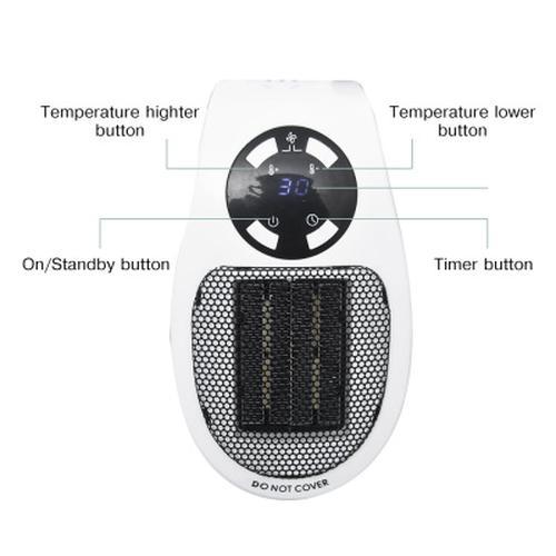 Portable Electric Fan Heater with Adjustable Thermostat