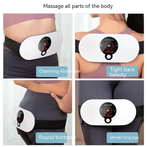 Rechargeable Electric Abdominal Massage Belt with Vibration and Heating for Weight Loss, Slimming, and Reduction