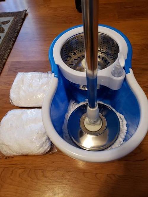 Rolling Magic 360 Floor Spin Mop Bucket, Household Mopping Bucket Automatic photo review