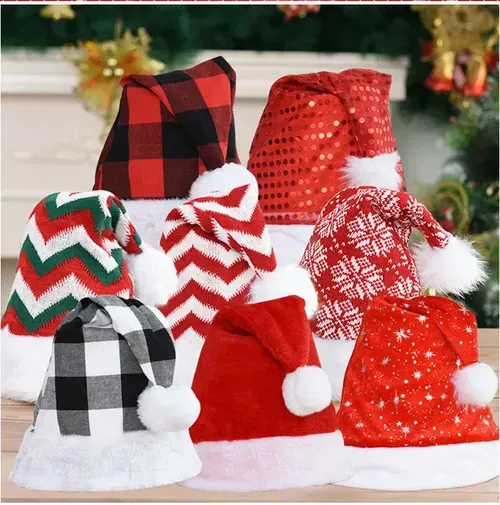 Santa Claus Soft Plush Hat - Christmas Xmas Gift