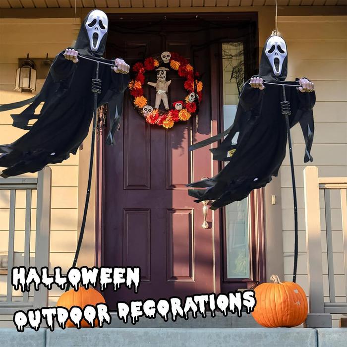 Scarecrow Screaming Ghost Halloween Scary Ghost Of Death Ghost Flying Halloween Decoration