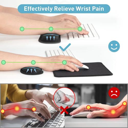 Set Black Keyboard Anti Slip Wrist Rest Pad Hand Wrist Support Cushion