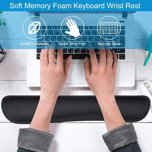 Set Black Keyboard Anti Slip Wrist Rest Pad Hand Wrist Support Cushion