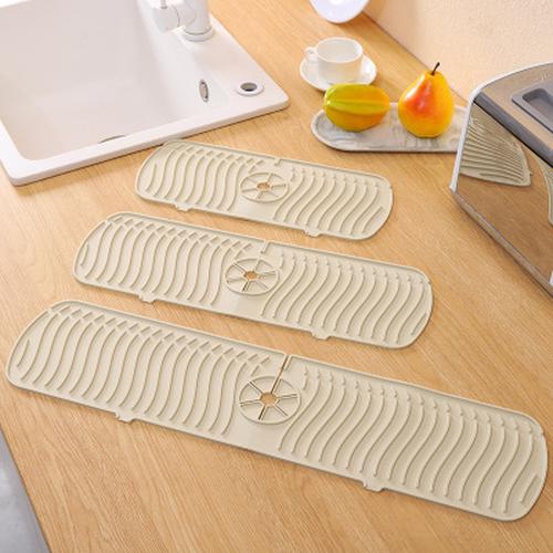 Silicone Kitchen Faucet Mat, Splash Catcher, Keep Sinks Dry