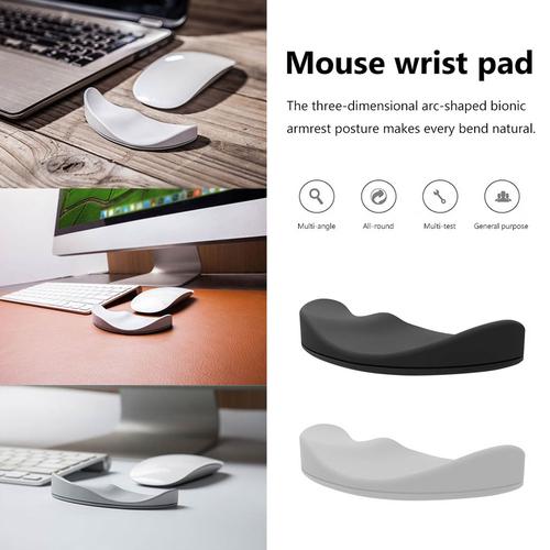 Silicone Non-slip Streamlined Wrist Rest Ergonomic Mouse Pad