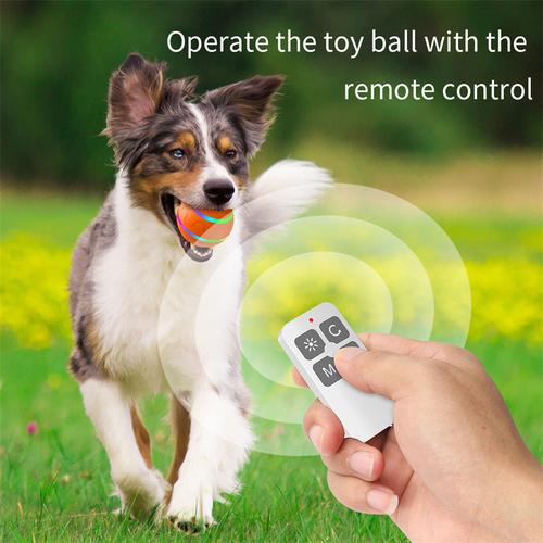 Smart Interactive LED Light Rotating Ball Pet Toy for Dogs and Cats