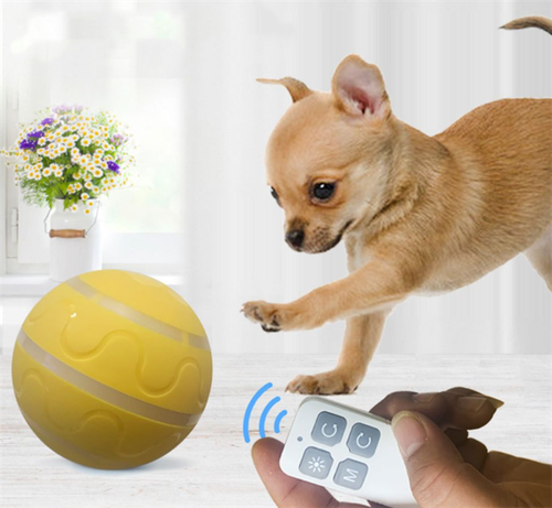 Smart Interactive LED Light Rotating Ball Pet Toy for Dogs and Cats