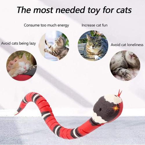 Smart Sensing Snake USB Charging Interactive Cat Toys for Cats and Dogs