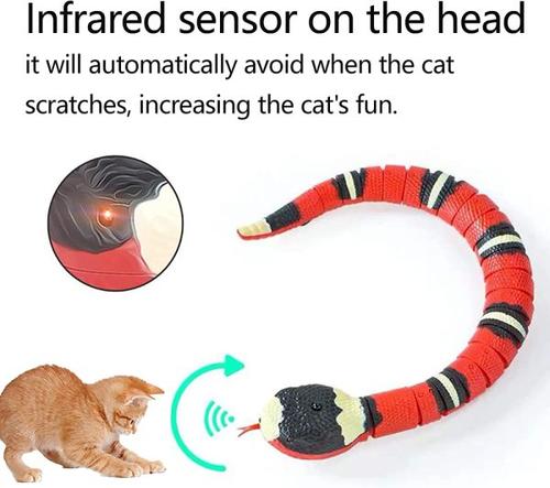 Smart Sensing Snake USB Charging Interactive Cat Toys for Cats and Dogs