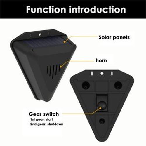 Solar Animal Repellent with 13 Sound Modes