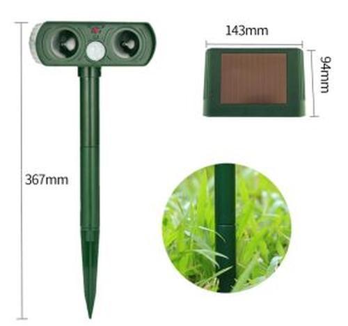 Solar Bird Repeller - Ultrasonic Outdoor Garden Deterrent