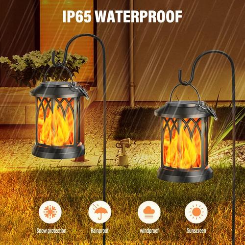 Solar Powered Flameless LED Flickering Wall Lamp for Garden, Landscape, and Christmas Decoration