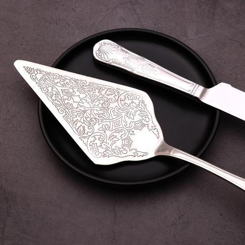 Stainless Steel Cake Knife Long Handle Shovel for Cake Pizza Dessert